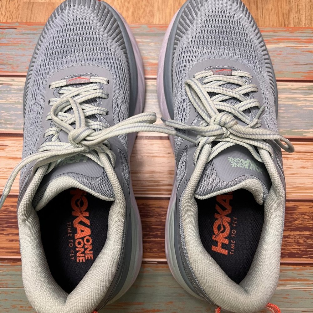 Hoka One One Bondi 7 -  Running Shoe - Color: Blue Fog Blue Glass Size 6.5